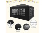 Tenda Pieghevole Per Feste - Padiglione - 3X3 - Facile Da Montare - Impermeabile - Con Pareti Laterali - Resistente Alle Intemperie - Antracite