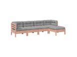 Syfax™ Set Divani Giardino 5 Pz Cuscini Legno Massello Abete Douglas
