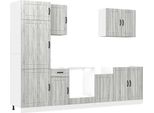 Syfax™ Set Mobili Da Cucina 7 Pz Lucca Grigio Sonoma In Truciolato