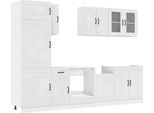 Syfax™ Set Mobili Da Cucina 8 Pz Kalmar Bianchi Lucido In Truciolato