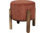 Howhomely | Sgabello - Sgabello Imbottito - 35 X 35 X 35 Cm - Colore Rame - Pouf Di Seduta - Rotondo