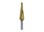 Ruko Stufenbohrer-Bit Hss-Tin, Spiralgenutet Mit Kreuzanschliff GrößE Nr. 0/9 Bohrbereich Ø1 - Ø2 4,0 - 12,0 Mm (101050-9TH)