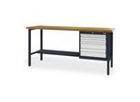 Stier Werkbank Mit 4 Schubladen Bxtxh 2000X600X960 Mm Ral 7016 / Ral 7035 (903966)