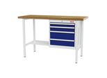 Stier Werkbank Mit 4 Schubladen Bxtxh 1500X600X960 Mm Ral 7035 / Ral 5010 (905018)