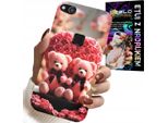 Custodia Per Huawei P10 Lite - Orsetto Rosa Famiglia Cuore + Vetro