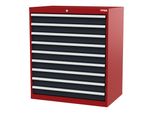 Stier Schubladenschrank Mit 9 Schubladen Bxtxh 900X575X1020 Mm RAL 3020 / RAL 7016 (906269)