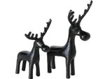 Boltze Home Figura Alce Nero 2 Pezzi
