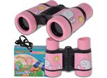 Lolex | Binocolo Per Bambini - Per Ragazze Rosa - Set Per Esploratori All'aperto - Con Mini Bussola - Design Divertente