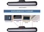 Luce Da Trucco Dimmerabile A 3 Colori, Ricaricabile Tramite Usb, Lampada Con Specchio, Luce Da Trucco Magnetica – Illuminazione Per Armadio, Specchio Da Trucco, Bagno, Nero, 1 Pezzo