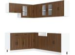 Syfax™ Set Mobili Da Cucina 11 Pz Kalmar Rovere Marrone In Truciolato