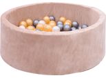 Sunny Boaz Piscina Con Palline Beige Con 300 Palline | Per Bambini Dai 2 Anni In Su | Polietilene Pe 100% Senza Bpa | 30 Cm X 90 Cm