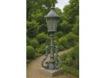 Casa Padrino Battiscopa Barocco Grigio Chiaro H. 157 Cm - Illuminazione Da Esterno In Stile Barocco