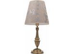 Casa Padrino Lampada Da Tavolo Barocca Ottone Con Patina / Argento / Marrone H. 64 Cm