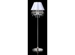 Casa Padrino Lampada Da Terra In Cristallo Barocco Argento / Bianco Ø 45 X H. 160 Cm - Magnifica Lampada Da Terra Con Vetro Di Cristallo Di Boemia - Lampade In Cristallo Barocco - Qualità Lussuosa