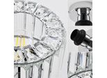 Lampada Da Soffitto Industriale In Cristallo - Lampadario A Sospensione E27 - Design Moderno - Ø 230 Mm - Corridoio Soggiorno Sala Da Pranzo Cucina