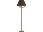 Casa Padrino Lampada Da Terra In Cristallo Barocco Ottone Con Patina / Marrone Scuro H. 172 Cm