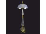 Casa Padrino Luxury Baroque Crystal Led Floor Lamp Gold Shiny Ø 35 X H. 107 Cm
