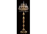 Casa Padrino Lampada Da Terra Barocca In Cristallo Oro Ø 56 X H. 152 Cm - Magnifica Lampada Da Terra In Ottone Con Vetro Di Cristallo BohéMien - Lampade Barocche In Cristallo - Qualità Lussuosa