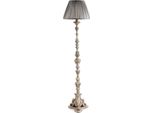 Casa Padrino Lampada Da Terra Barocca Grigio Antico / Grigio Ø 33 X H. 159.5 Cm - Magnifica Lampada Da Terra In Stile Barocco Con Paralume Rotondo - Qualità Lussuosa - Italy