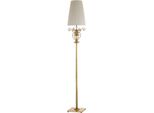 Casa Padrino Lampada Da Terra Barocca Oro/Bianco Ø 30 X H. 185 Cm - Magnifica Lampada Da Terra In Metallo In Stile Barocco Con Paralume Rotondo - Qualità Lussuosa - Italy