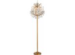 Casa Padrino Lampada Da Terra In Cristallo Barocco Oro H. 175 Cm - Luci Barocche In Cristallo