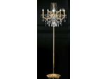 Casa Padrino Lampada Da Terra Barocca In Cristallo Oro Ø 55 X H. 185 Cm - Magnifica Lampada Da Terra In Stile Barocco Con Vetro In Cristallo Swarovski - Arredamento Per Hotel - Arredamento Per Castelli - Qualità - Italy