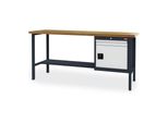 Stier Werkbank Mit 1 Schublade Und 1 TüR Bxtxh 2000X600X960 Mm Ral 7016 / Ral 7035 (903965)