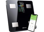 Bilancia Pesapersone Con Misuratore Di Grasso Corporeo 226 Kg Bilancia Pesapersone Intelligente Con Analisi Bia, Bmi E 13 Valori Corporei App Feelfit, Display Lcd, Precisione 50 G Multiutente Ruhhy, Colore: Nero