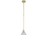 Casa Padrino Lampada A Sospensione In Cristallo Barocco Oro Opaco Ø 15 X H. 70 Cm