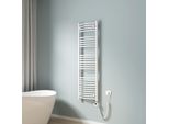 Emke Radiatore Elettrico Da Bagno 140X40Cm 500W Bianco Scaldasalviette Curvo Controllo Wi-Fi Termostato Intelligente Scaldasalviette
