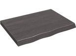 Syfax™ Ripiano Marrone Scuro 80X30X(2-6) Cm Massello Rovere Trattato