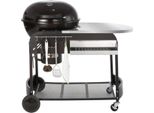 Happyment Barbecue Con Tavolo - Barbecue A Bollitore - Ideale Per Carbonella - Con Rotelle - 53 Cm