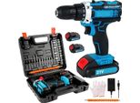 Trapano Avvitatore A Batteria, Coppia 45Nm, Luce Di Lavoro Integrata, 2 Batterie, Ue