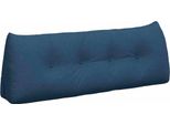 Vidaxl Cuscino Per Lo Schienale Blu 140 X 24 X 50 Cm In Tessuto