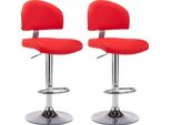 Syfax™ Sgabelli Da Bar 2 Pz Rossi In Pelle Finta