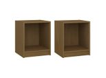 Syfax™ Comodini Marrone Ambra 2 Pz 35,5X33,5X41,5 Cm In Legno Di Pino