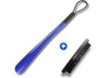 Maxenza Calzascarpe In Plastica Con Spazzola Per Lucidare - Calzascarpe Con Spazzola Per Lucidare -39 Cm Calzascarpe In Plastica - Calzascarpe Con Spazzola Per Lucidare - Blu