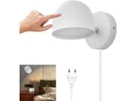 Lampada Da Parete Led Dimmerabile Con Comando Touch E Regolabilità A 360° - Luce Bianca Calda Per Uso Domestico