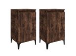 Syfax™ Comodini 2 Pz Rovere Fumo 40X35X70 Cm In Legno Multistrato