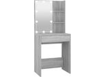 Syfax™ Toeletta Con Led Grigio Sonoma 60X40X140 Cm