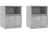 Syfax™ Comodini 2 Pz Grigio Cemento 40X40X50 Cm In Legno Multistrato