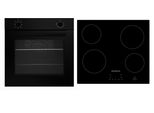 Forno Cucina Nero Opaco Piano Cottura Vetroceramica Incasso Autosufficiente Senza Cornice Respekta