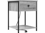 Syfax™ Armadio Da Notte Con Cassetto Grigio Sonoma 42 X 41 X 56 Cm