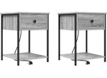 Syfax™ Armadio Da Notte 2 Pcs Grigio Sonoma 42 X 41 X 56 Cm