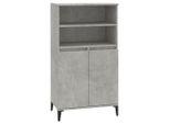 Maison Exclusive - Credenza Alta Grigio Cemento 60X36X110 Cm Materiale Ligneo