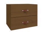 Syfax™ Comodino A Muro Marrone Ambra 50X36X40 Cm