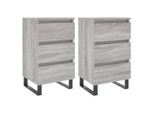 Syfax™ Comodini 2Pz Grigio Sonoma 40X35X69 Cm In Legno Multistrato