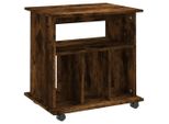 Vidaxl Armadio A Rotelle Rovere Fumé 60X45X60 Cm Materiale A Base Di Legno
