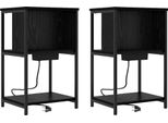 Syfax™ Armadio Da Notte 2 Pcs Rovere Nero 38 X 31 X 61 Cm