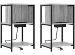 Syfax™ Armadio Da Notte 2 Pcs Grigio Sonoma 38 X 31 X 61 Cm